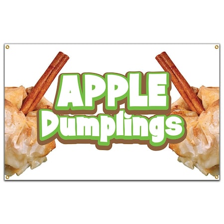 Signmission Apple Dumplings Banner Concession Stand Food Truck Single Sided B-60 Apple Dumplings19